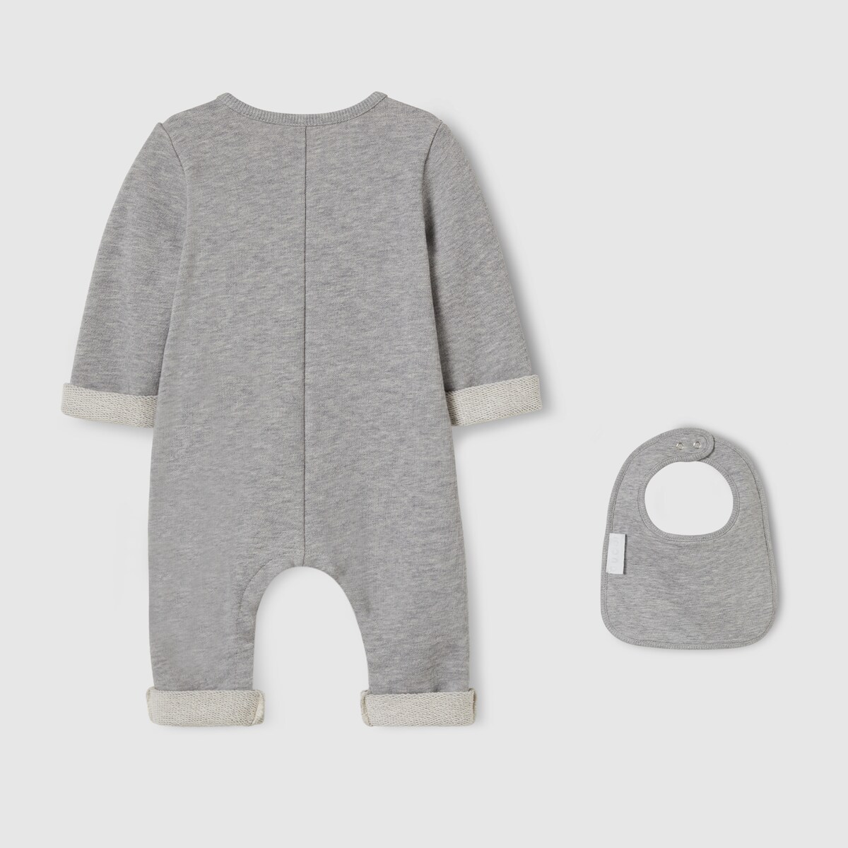 Baby cotton two-piece gift set in light grey