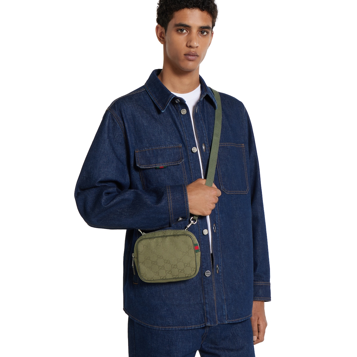GG canvas mini bag in forest green GG canvas | GUCCI® US