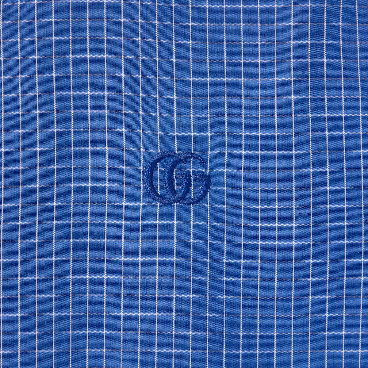 チルドレンズ〕チェック コットン シャツ ・ブルー | GUCCI公式