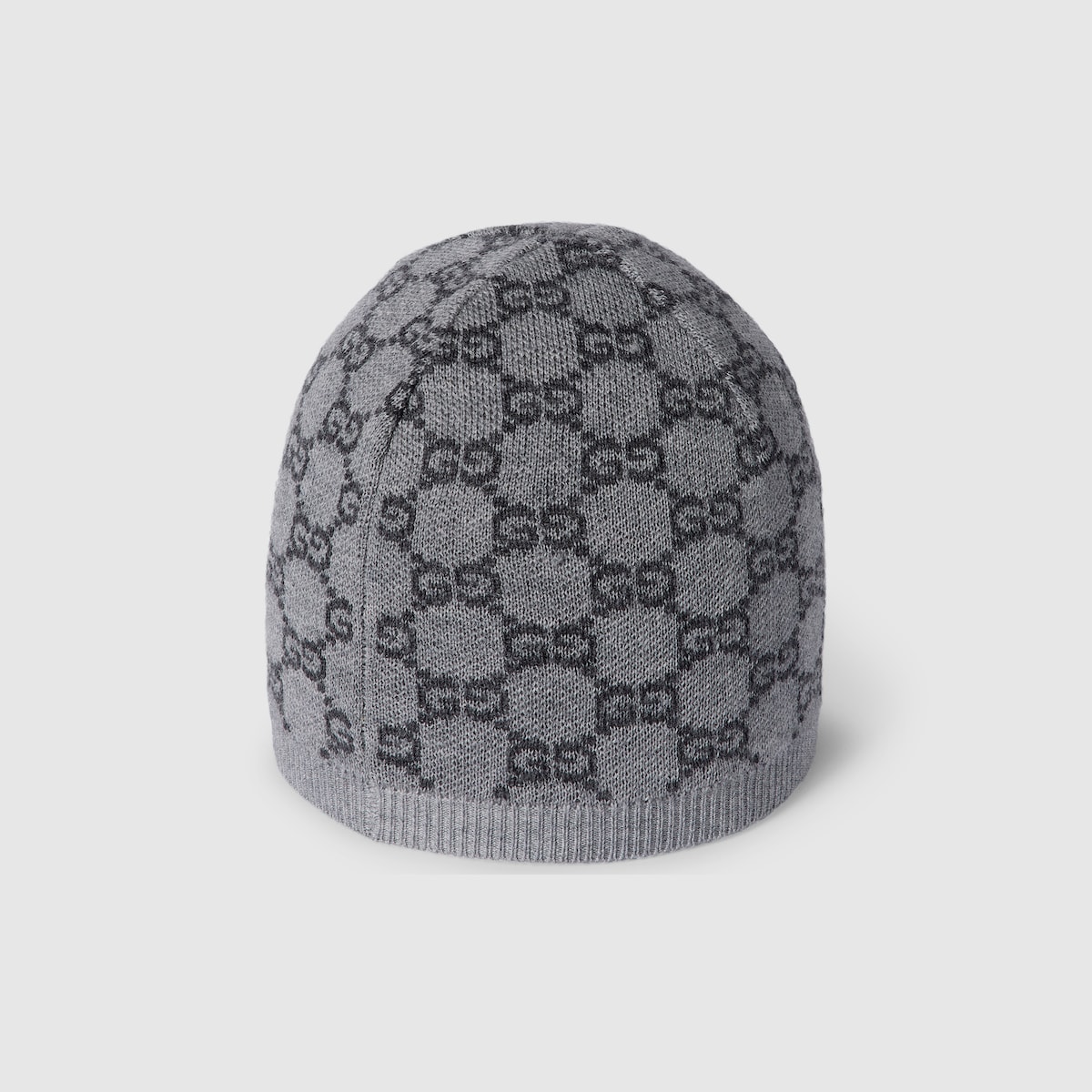 Baby GG wool hat in grey and dark grey | GUCCI® INT