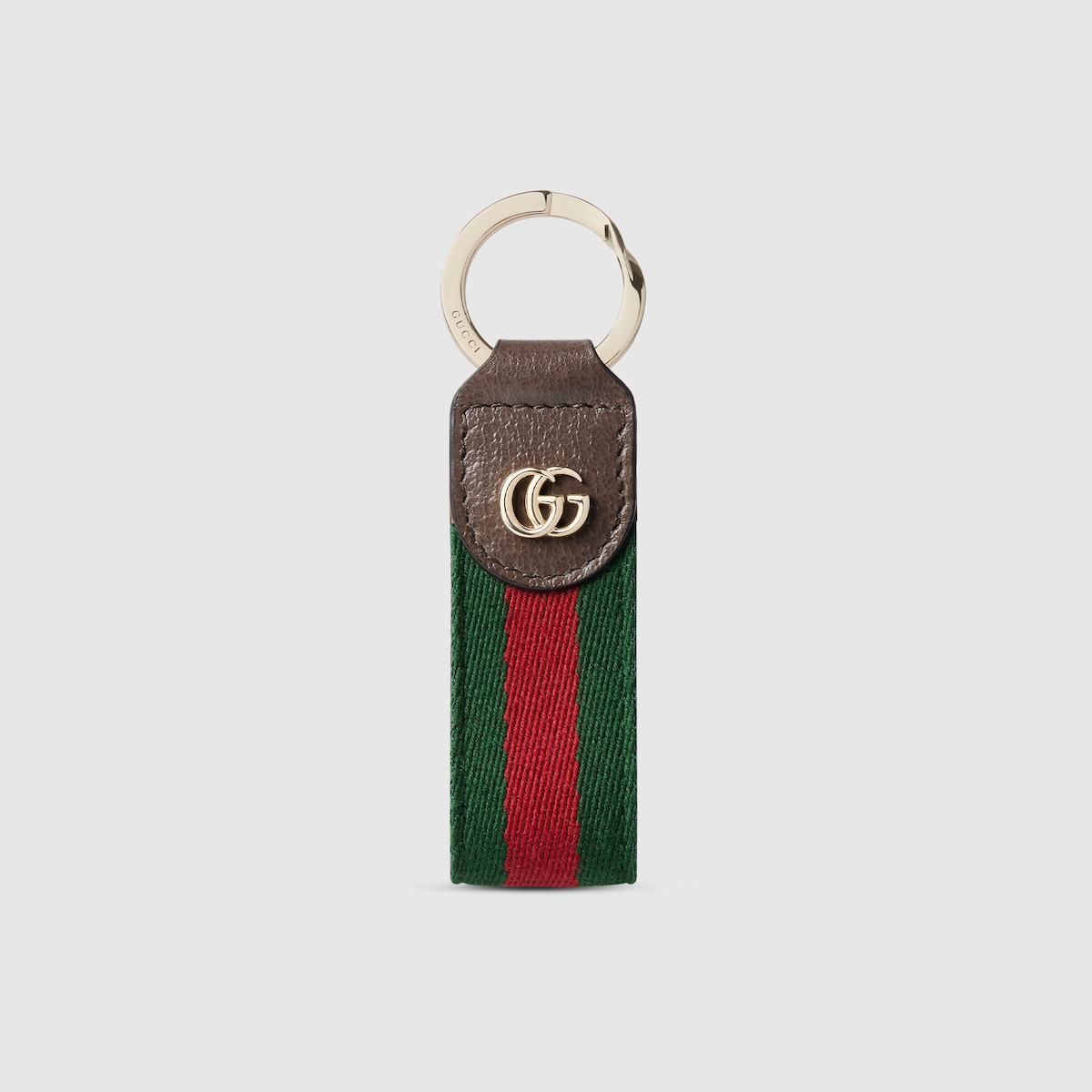 Ophidia keychain in green and red Web canvas | GUCCI® US