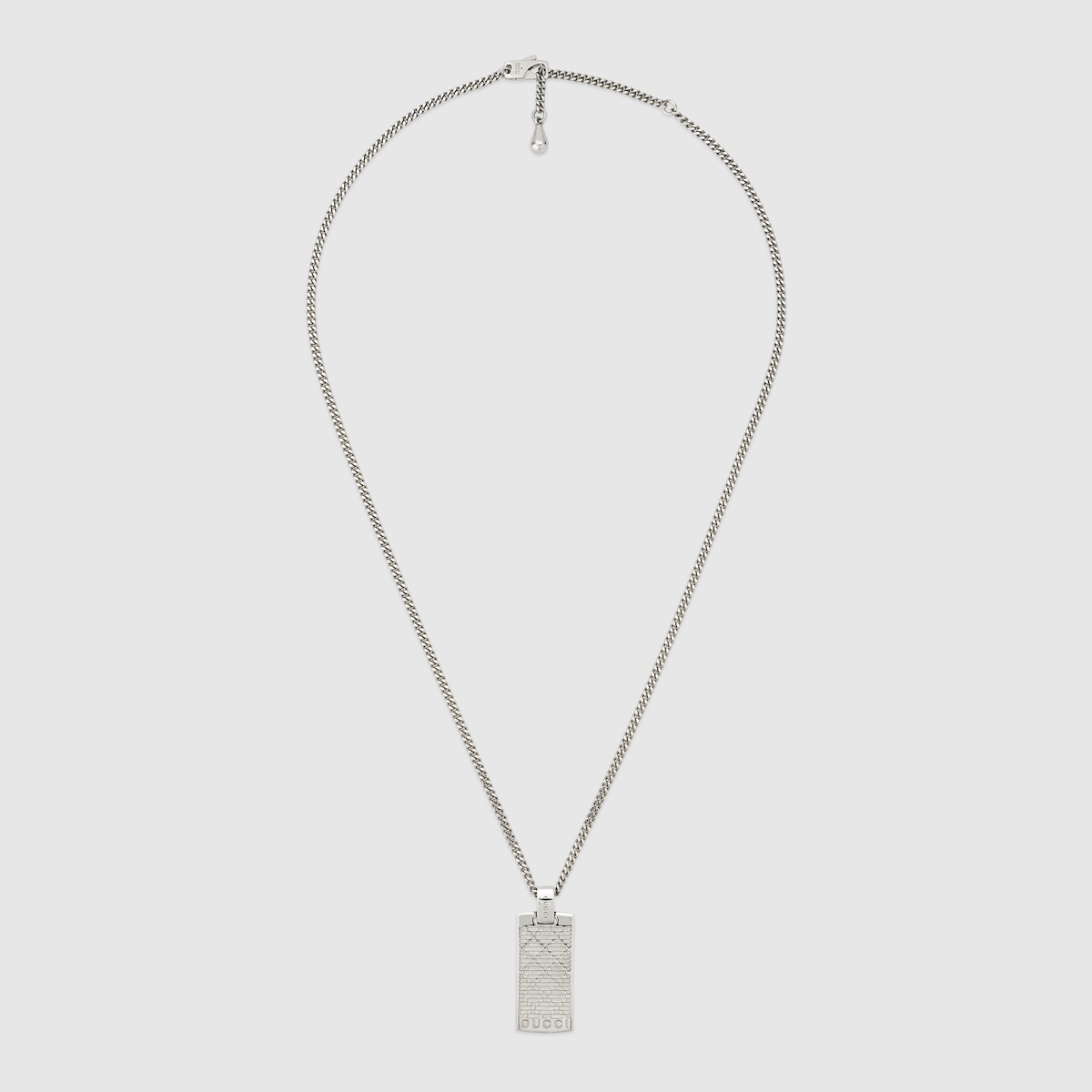 GUCCI シルバー ダイヤモンドパターン ペンダント Gucci Diamante pendant necklace in 925 sterling silver