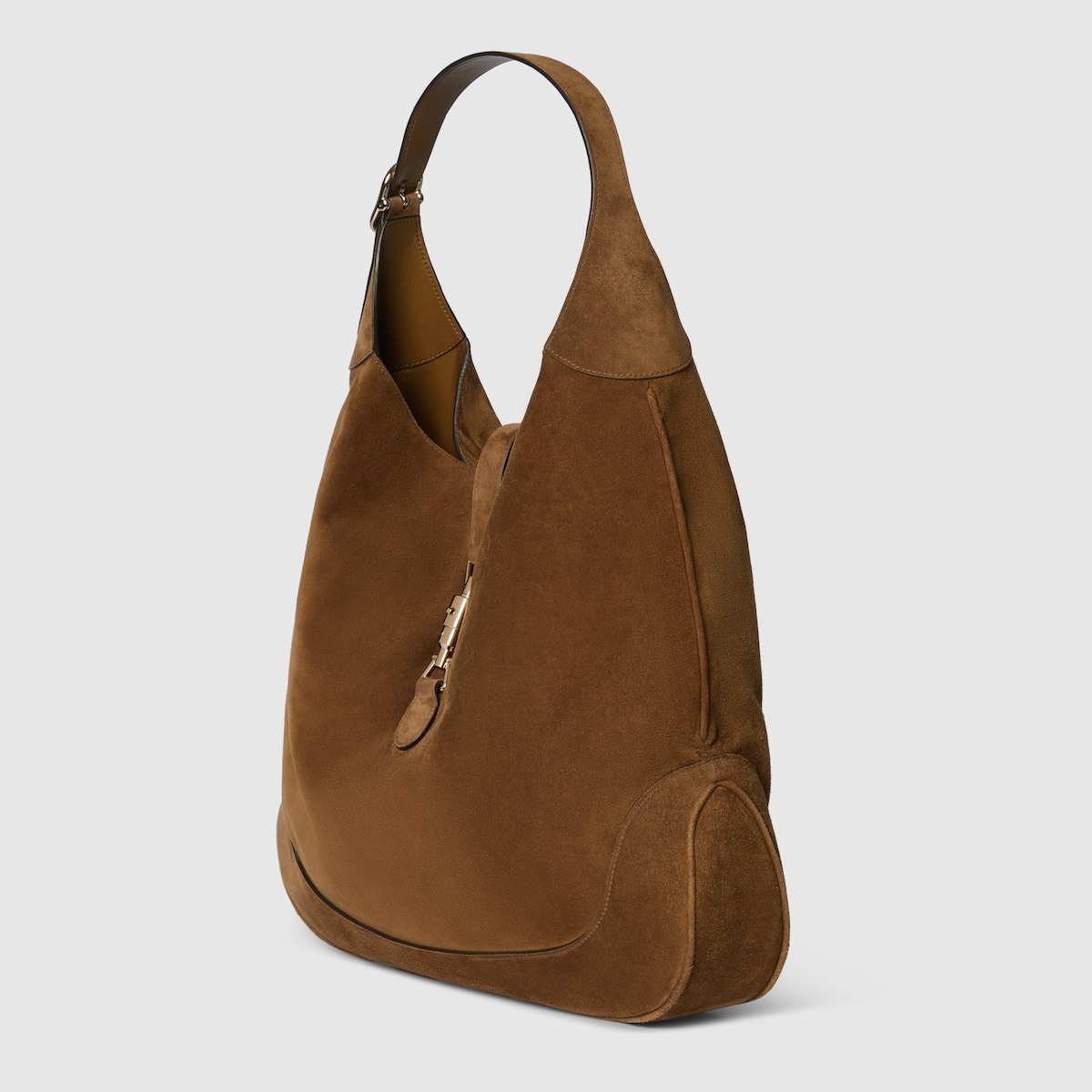 グッチ ジャッキー ジョルノ〕ショルダーバッグ ・ブラウン スエード