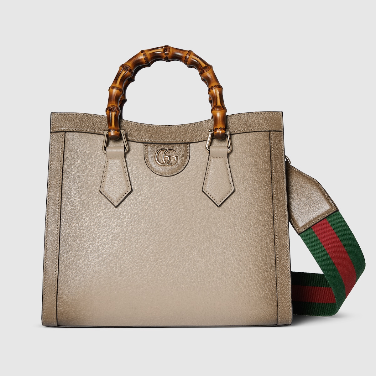 希少/美品 グッチ ディアマンテ オールレザー トートバッグ ダブルG ベージュ GUCCI グッチ 247209-493075 ディアマンテ ポーチ付き