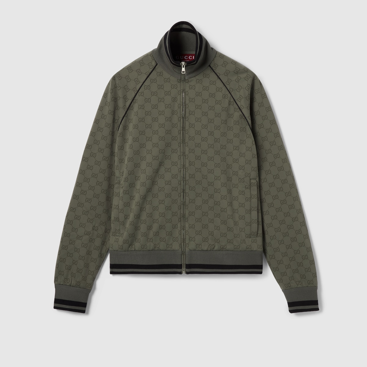 ジャケット GUCCI JACKET (826626Z8B1O 3602) GG jersey jacquard zip jacket in forest green | GUCCI® US
