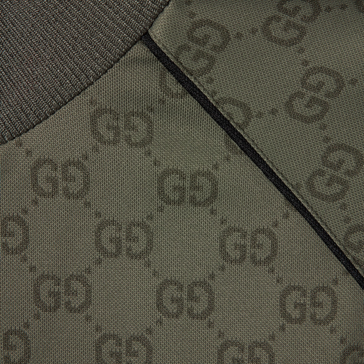 GG jersey jacquard zip jacket in forest green | GUCCI® US