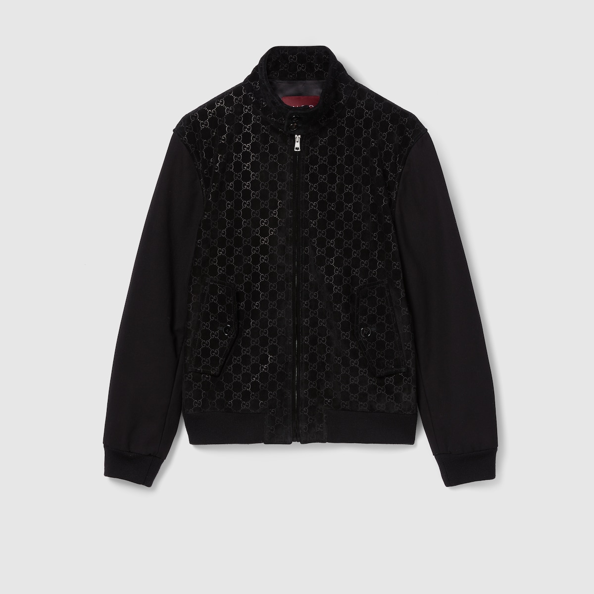 Gucci Gg Embossed Suede Bomber Jacket 831973xna75 1000 main image 1
