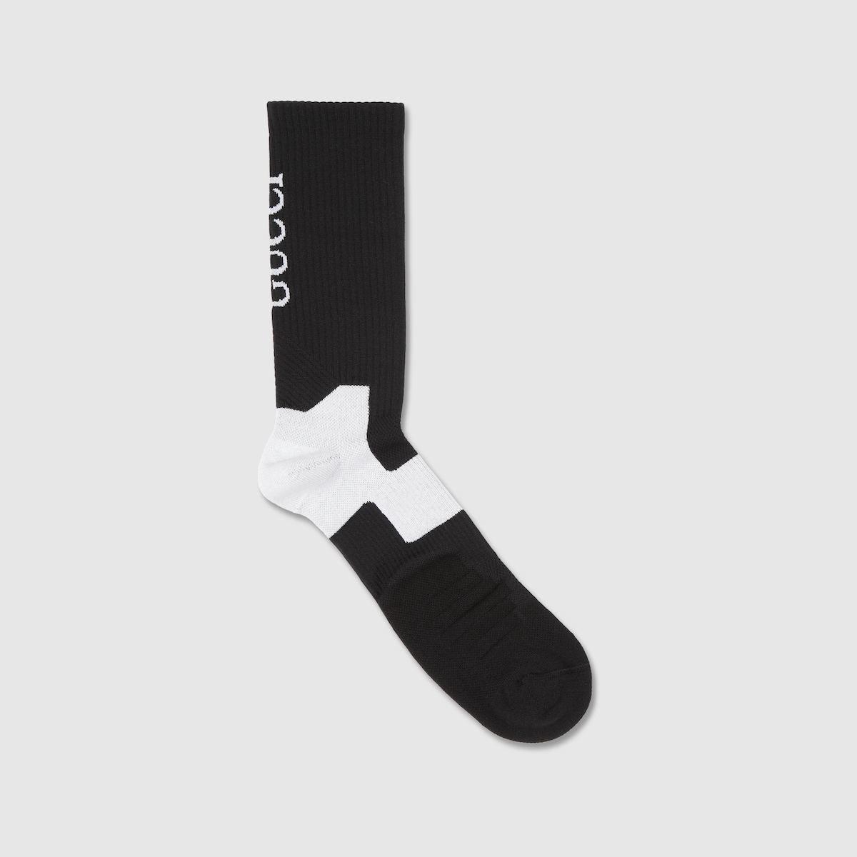 Cotton socks with embroidery in black and white | GUCCI® US