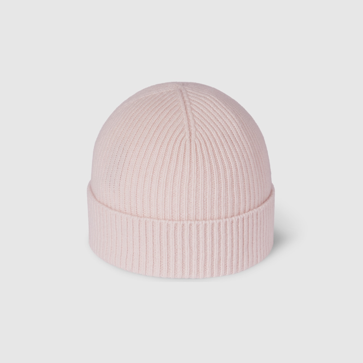 Cashmere hat with patch in beige - thumbnail 7