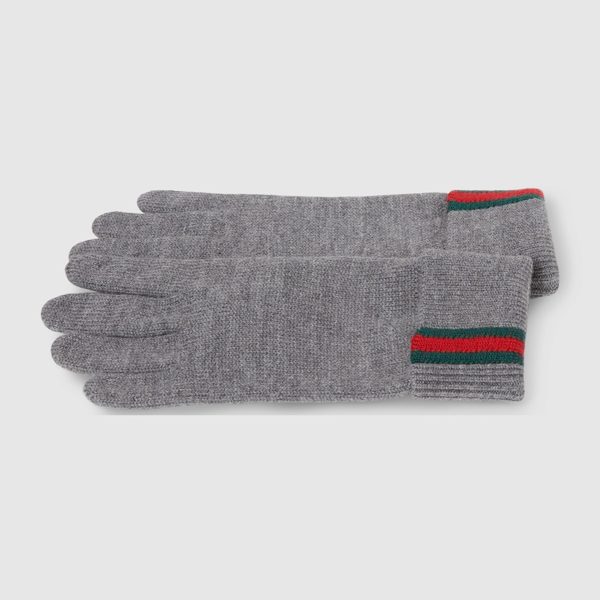 happylifeGUCCI GGウール Wool gloves with Web in grey | GUCCI® US