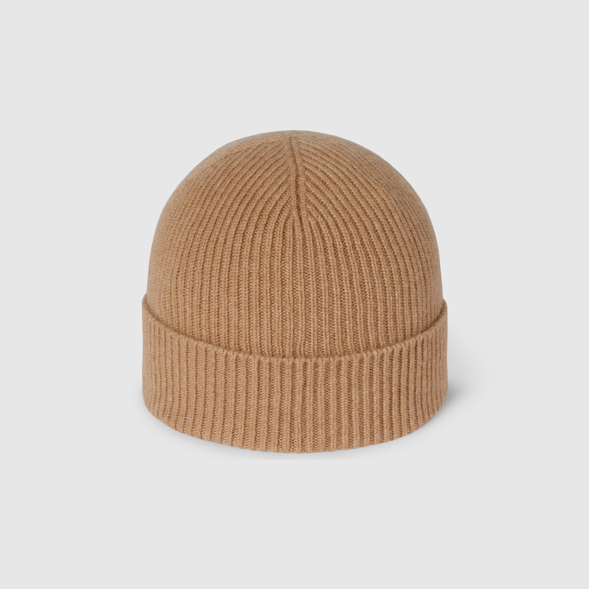 Cashmere hat with patch in beige - thumbnail 10