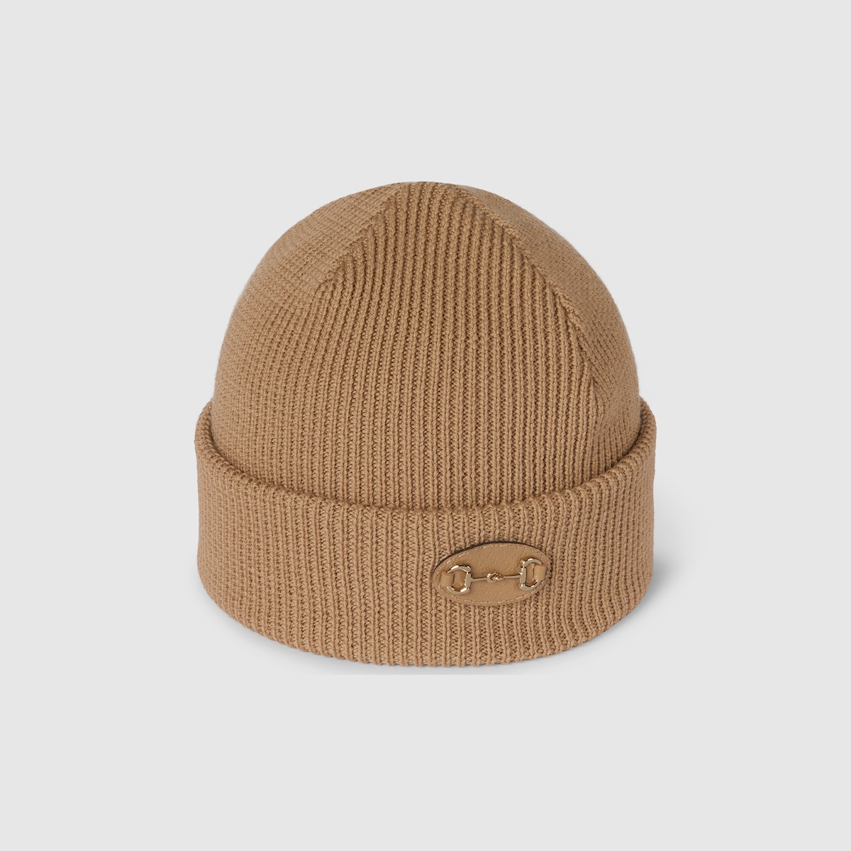 Wool hat with Horsebit in beige | GUCCI® US