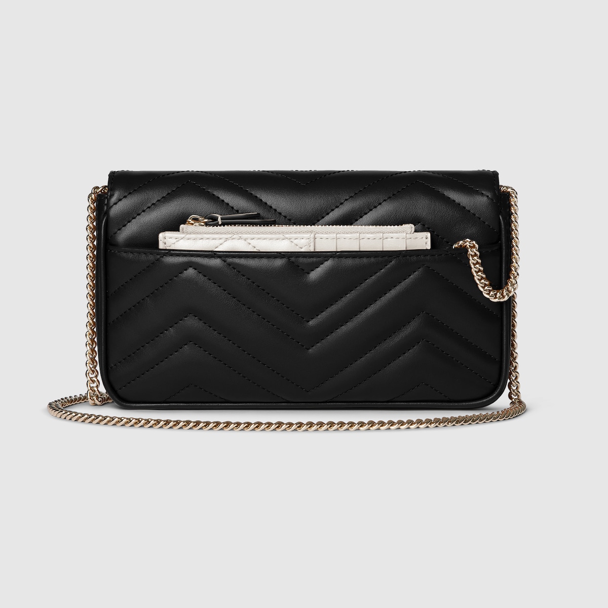GG Marmont small shoulder bag in black leather | GUCCI® US