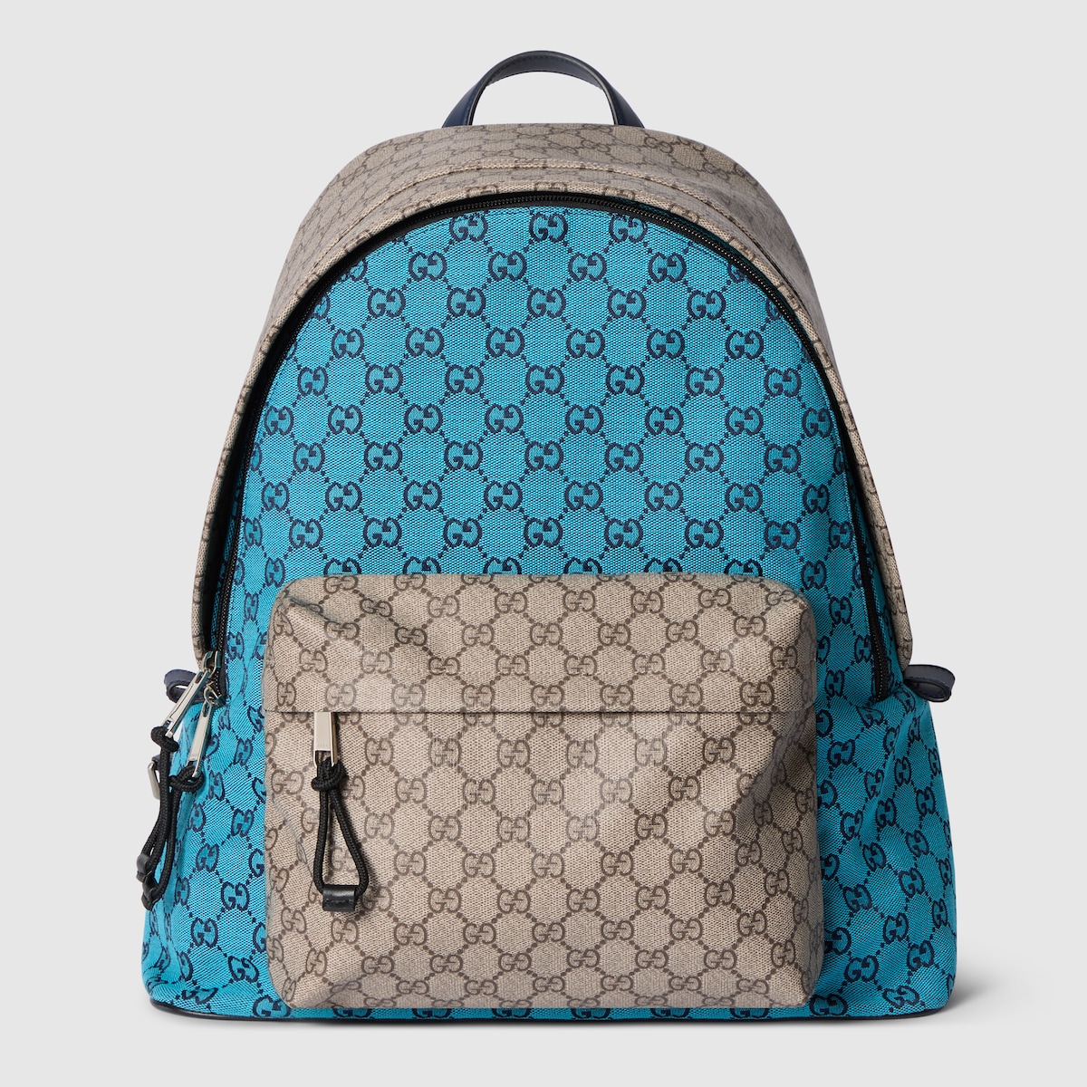 Gucci Match medium GG backpack in light blue GG canvas | GUCCI® US