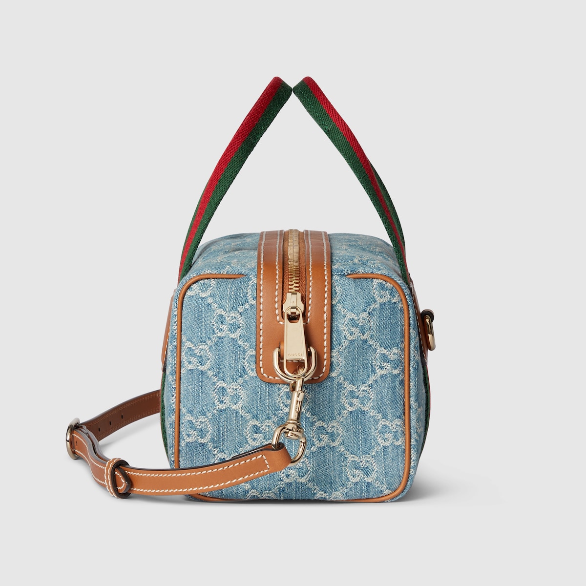 Gucci Mini GG handbag in light blue and white GG denim | GUCCI® ES