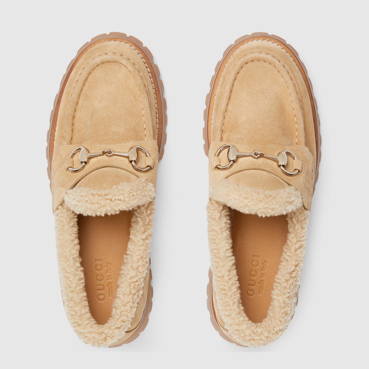 GUCCI モカシン　MOCASSINO PELLE SUOLA CUOLO New Gucci Men's GG Logo Leather Moccasin Loafers Shoes Brown G 7.5