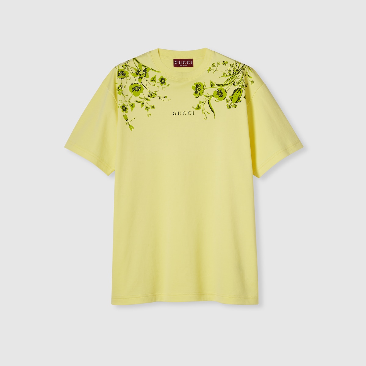 GUCCI ♪ プリント コットンジャージー Tシャツ 837959XJHG Cotton jersey T-shirt with print in white | GUCCI® US