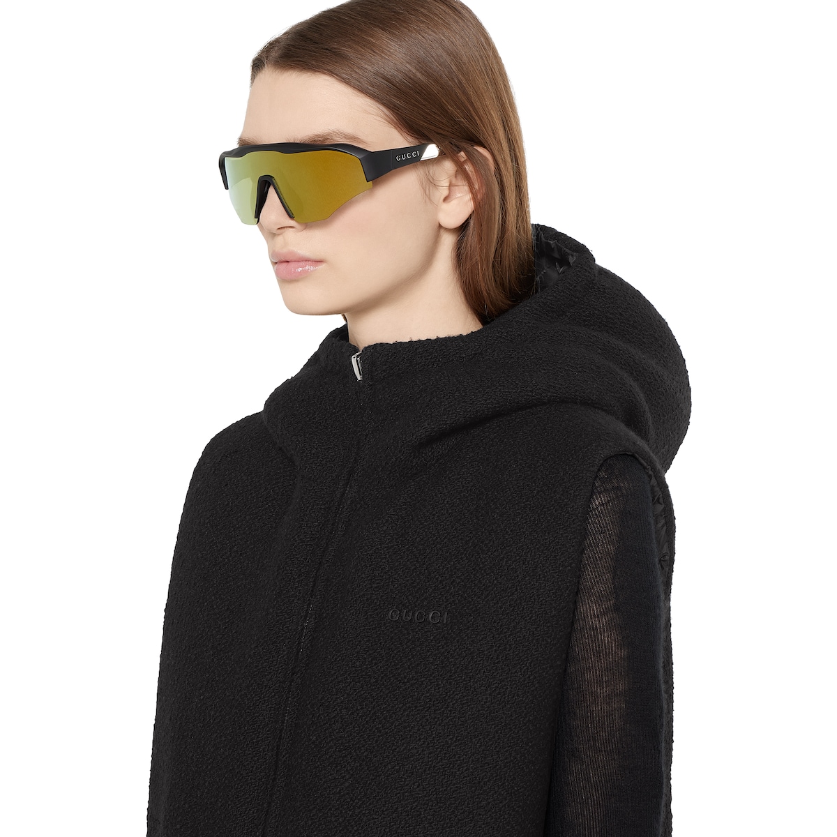 Rectangular frame sunglasses