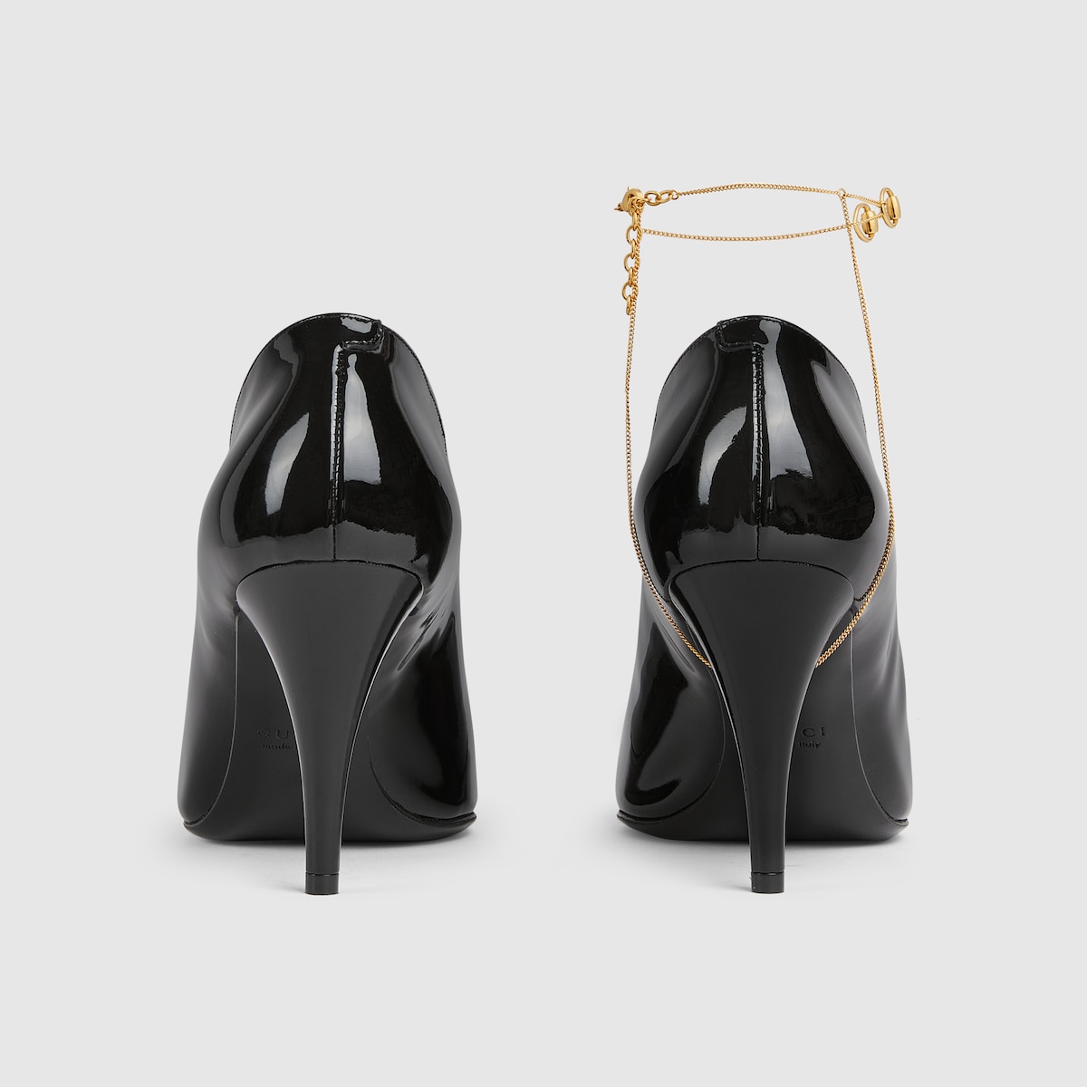 Women's Gucci 97 heeled pump in black patent leather | GUCCI® US