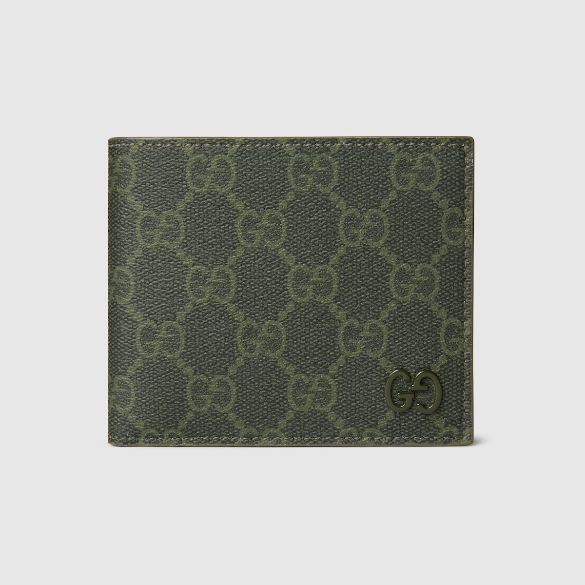 GG bi-fold wallet in forest green GG fabric | GUCCI® US