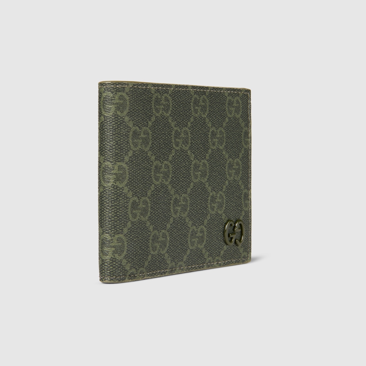 GG bi-fold wallet in forest green GG fabric | GUCCI® US