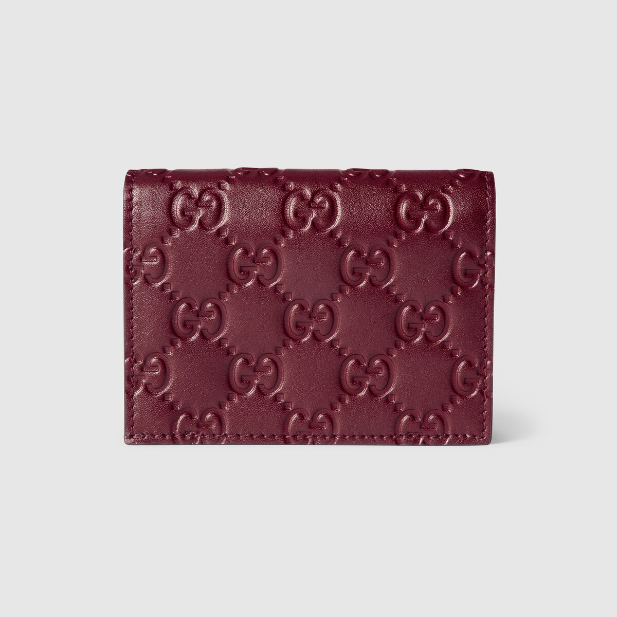 GGエンブレム〕スモールウォレット ・グッチ ロッソ アンコーラ（深い