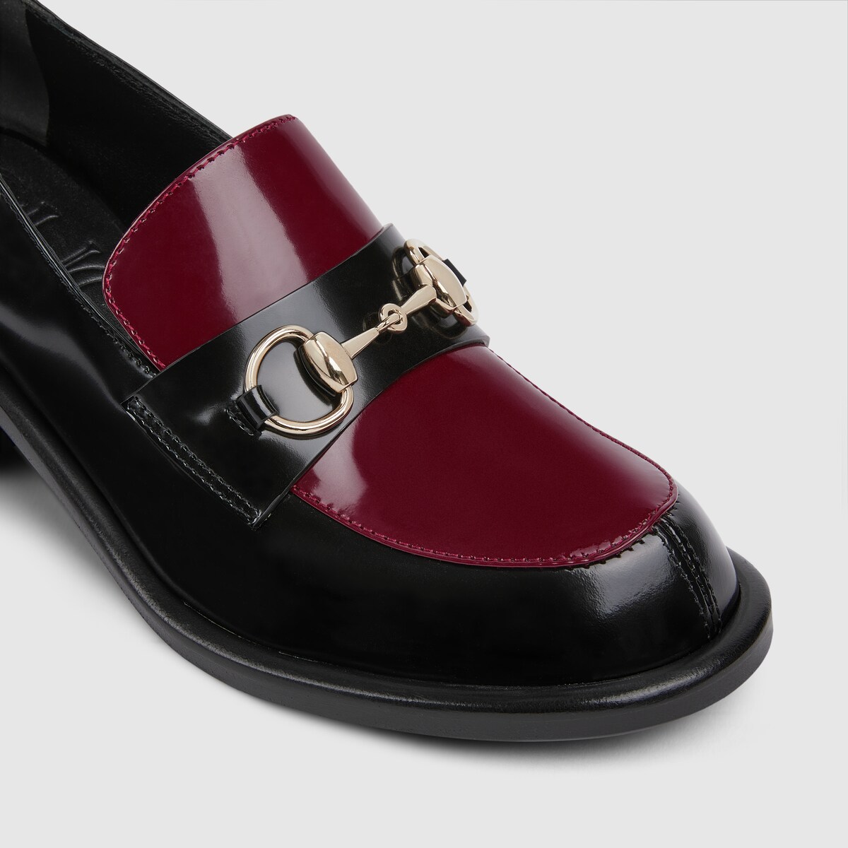 ホースビット付き ウィメンズ ヒール ローファー ・ブラック＆グッチ