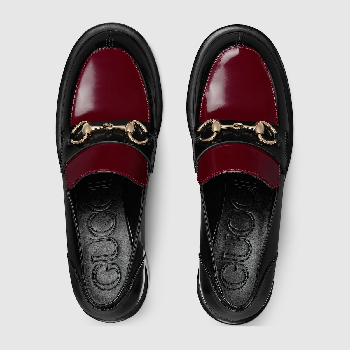 ホースビット付き ウィメンズ ヒール ローファー ・ブラック＆グッチ