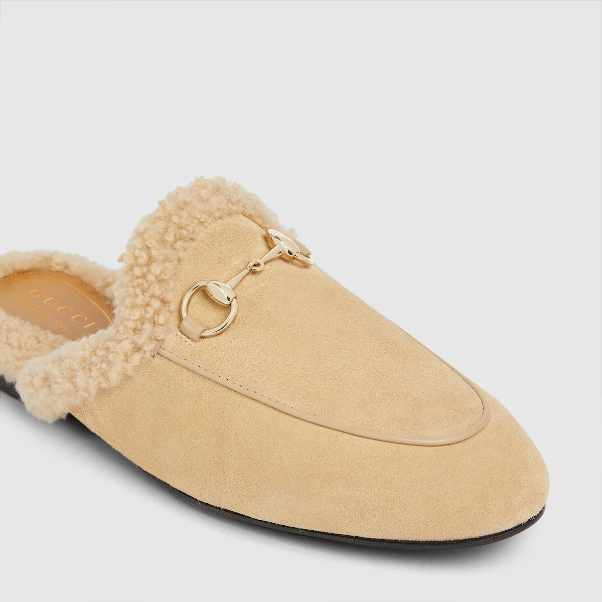 Women's Princetown slipper in beige suede | GUCCI® US