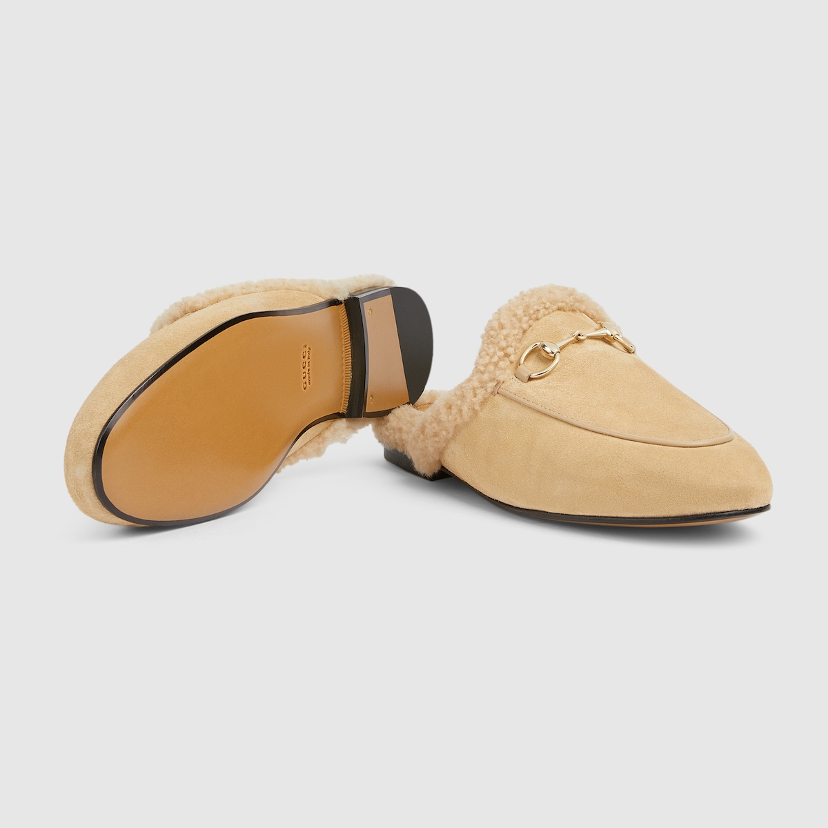 Women's Princetown slipper in beige suede | GUCCI® US