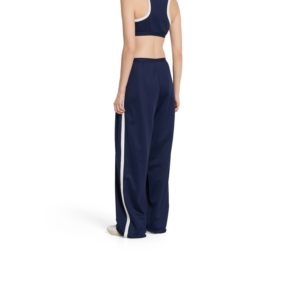 Technical jersey pants with logo in dark blue | GUCCI® US