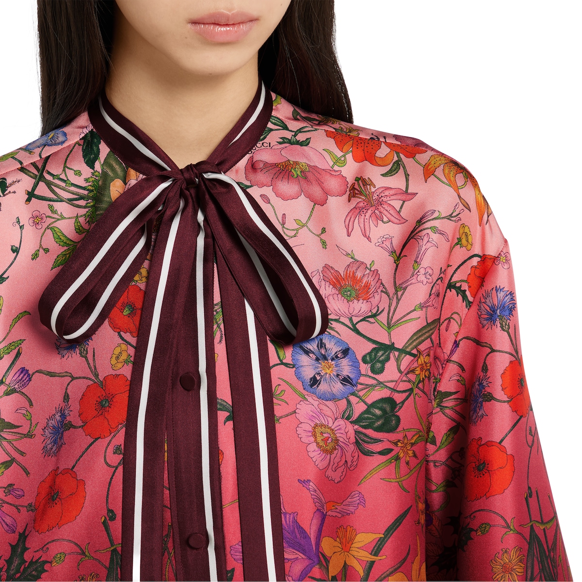 トップス Gucci Striped GG cotton jacquard shirt in light blue | GUCCI® US