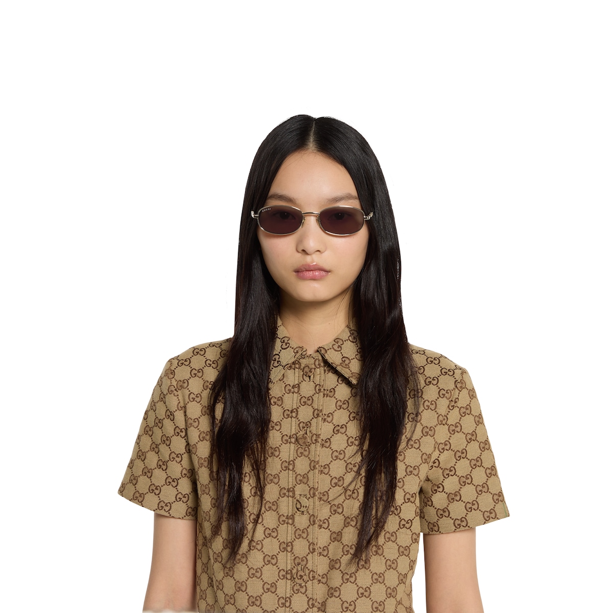Oval frame sunglasses