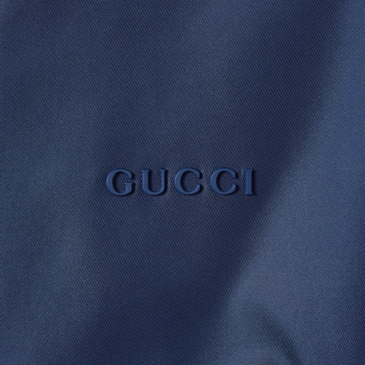 関税込 Washed gabardine jacket ML1053_144D_F0324_S_OOO Gabardine jacket with metal logo in blue | GUCCI® US