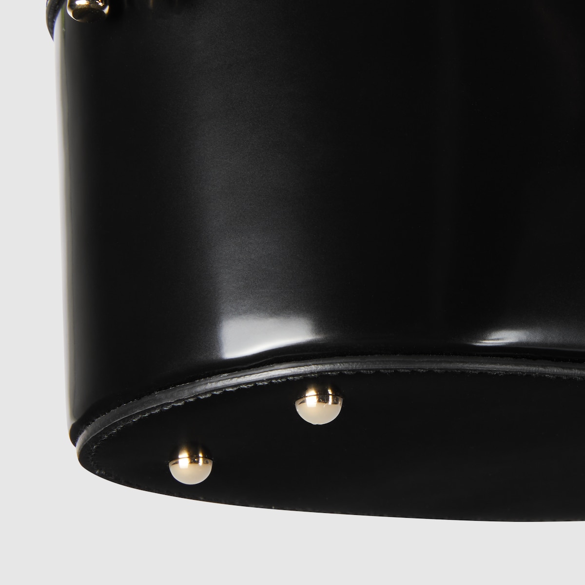 Mini vanity bag with bamboo handle in black leather | GUCCI® US