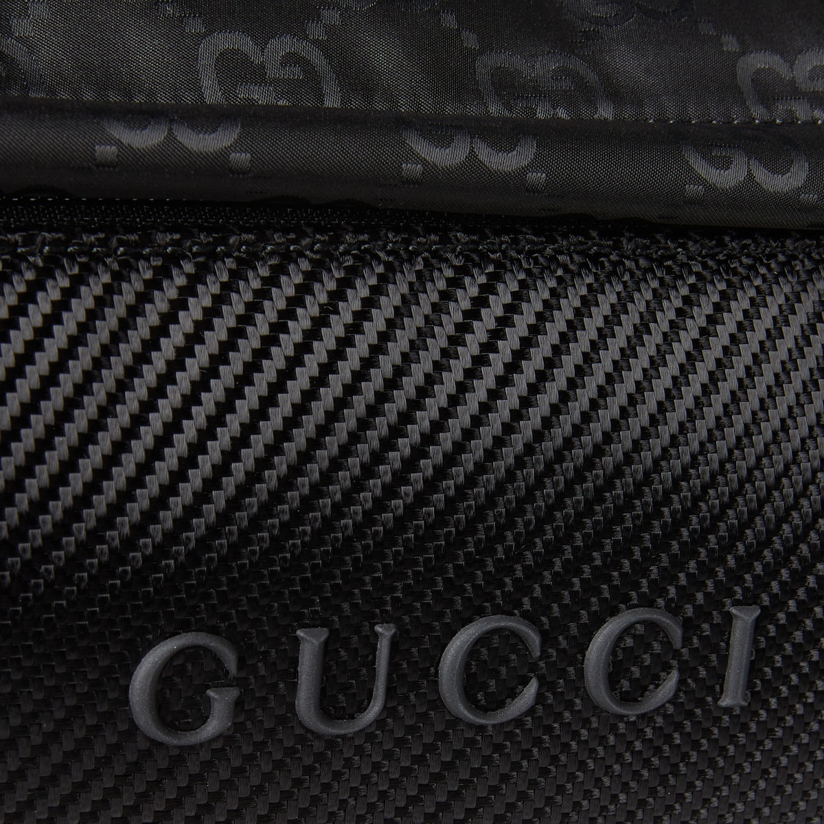 GGナイロン ラージ スリングバッグ ・ブラック GGナイロン