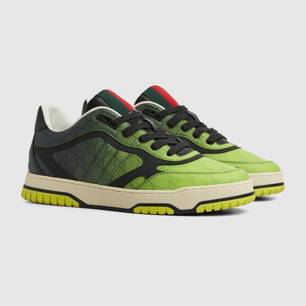 Men's Gucci Re-Web sneaker in gradient green GG Supreme