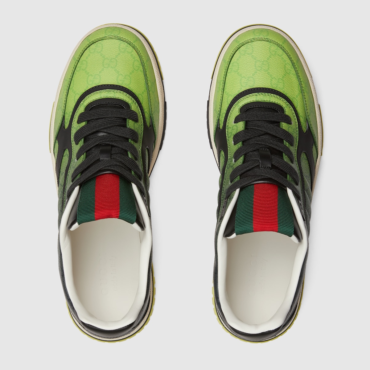 Men's Gucci Re-Web sneaker in gradient green GG Supreme