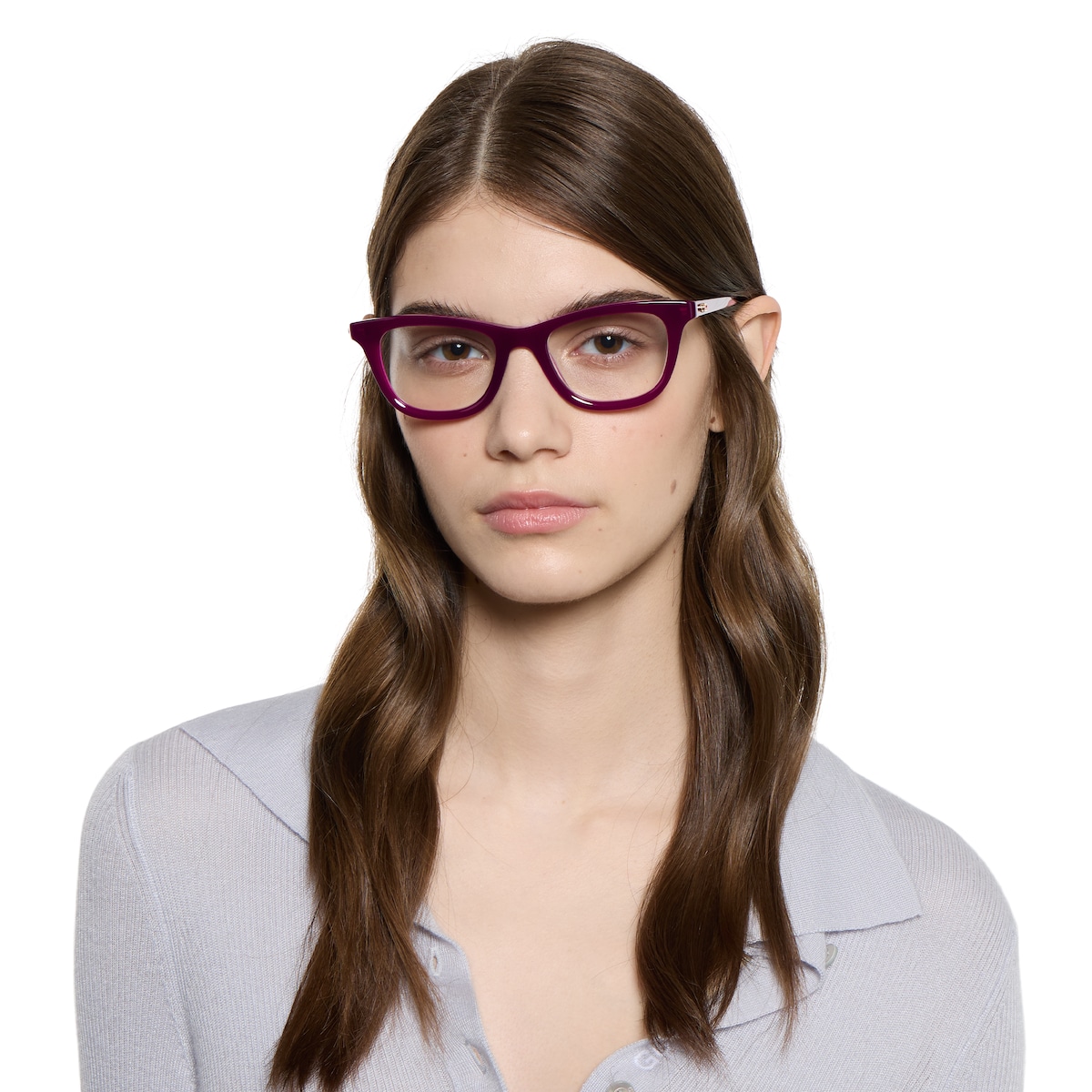 ♡y♡ Cat eye optical frame in violet | GUCCI® US