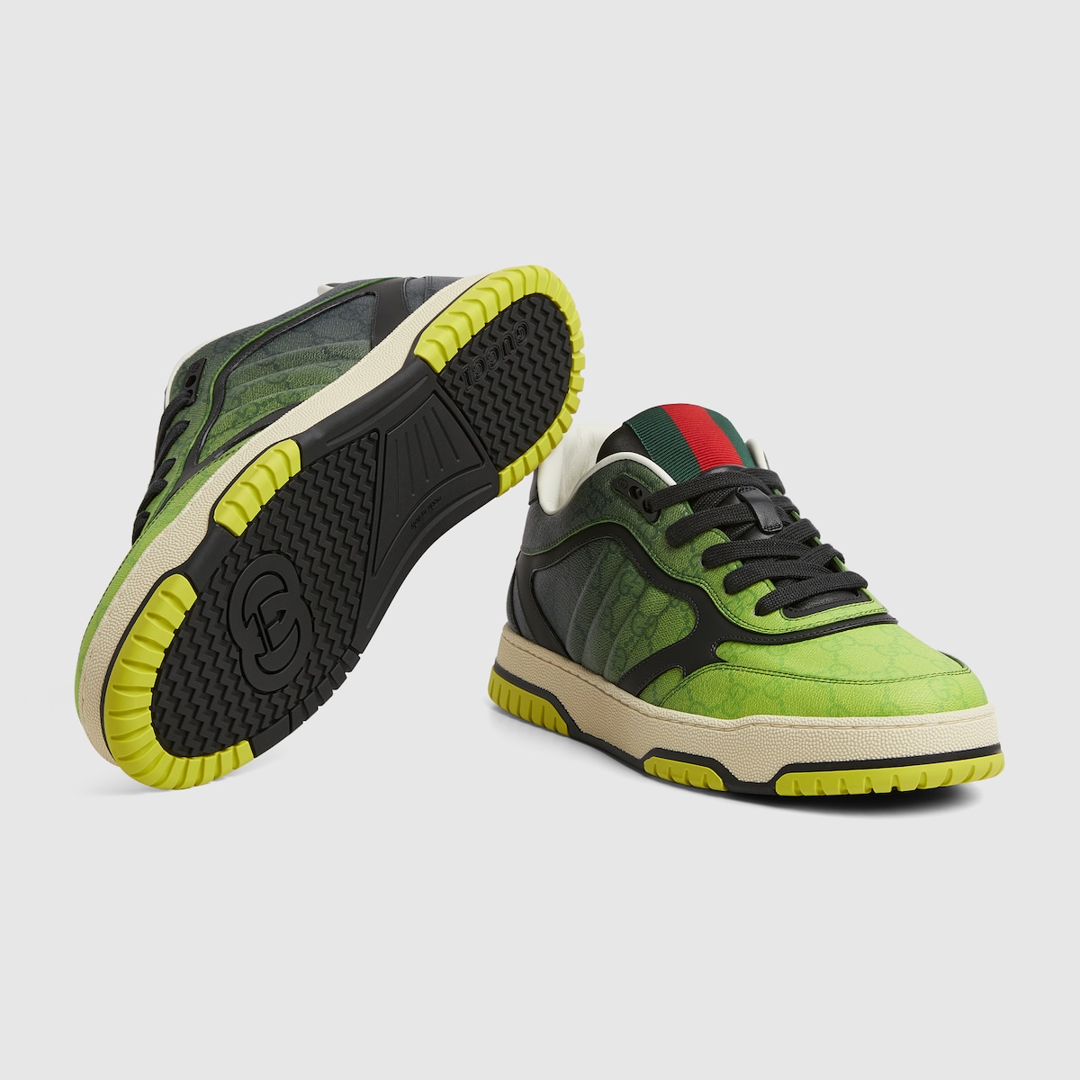 Men's Gucci Re-Web sneaker in gradient green GG Supreme