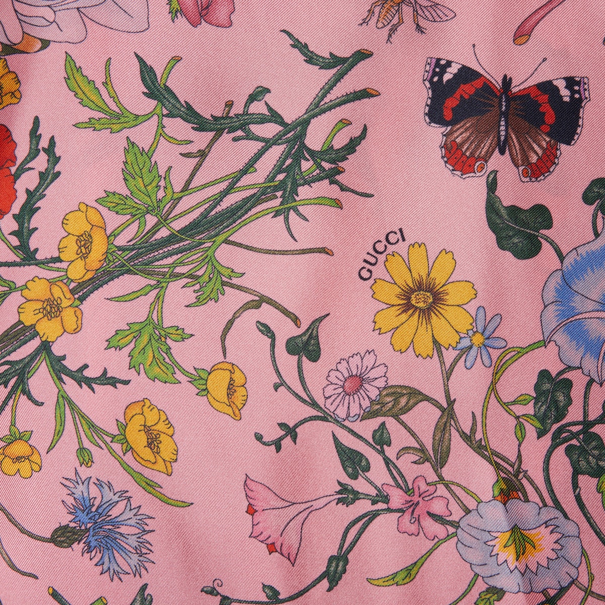 ワンピース Gucci Shirt Dress GUCCI】【イタリア製】グッチ『花柄長袖シルクワンピース size38