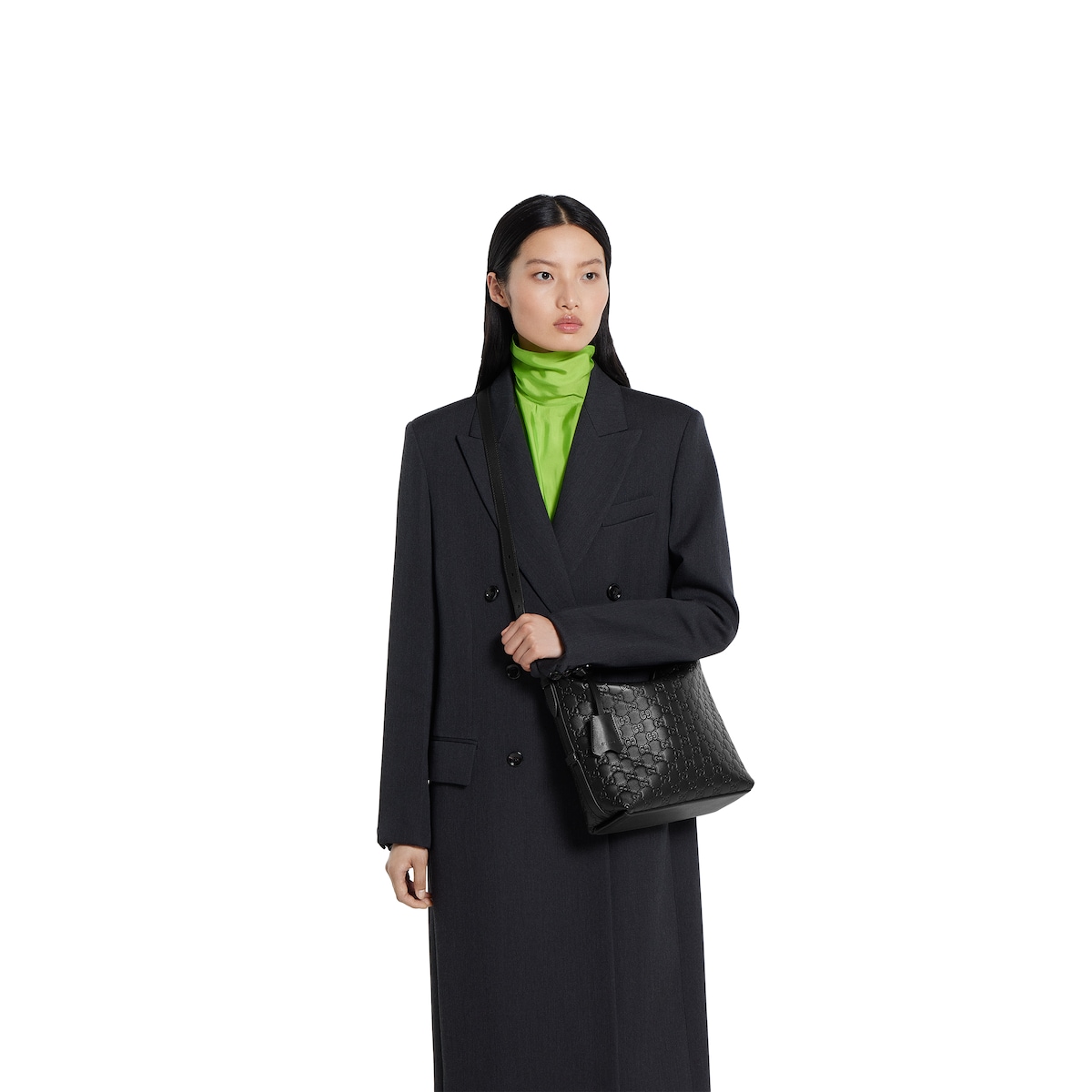 【関税&送料込】Gucci Black Leather Gg Emblem Shoulder Bag GG Emblem small shoulder bag in black leather | GUCCI® US