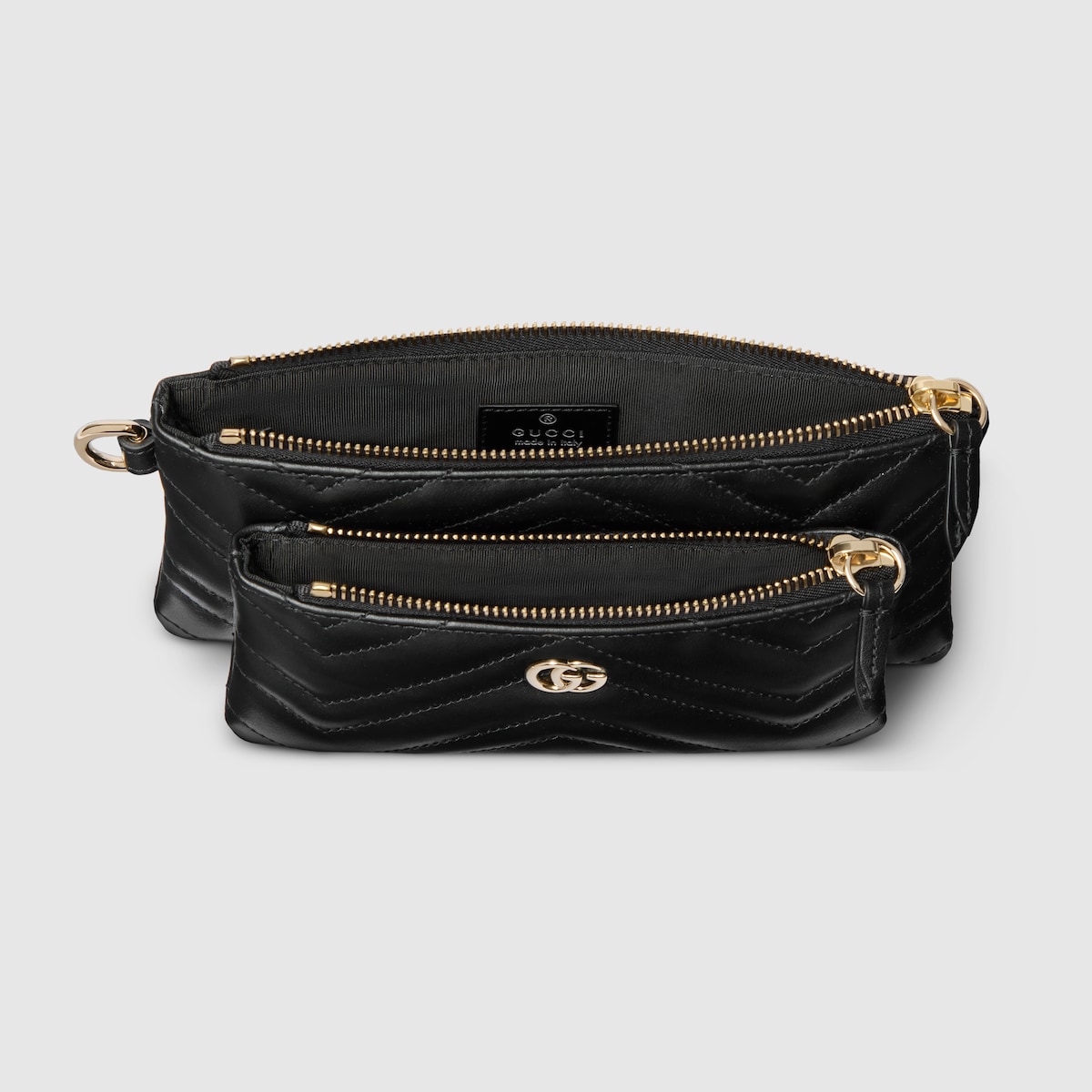 クラッチバッグ Gucci Gg Marmont Pouch With Chain GG Marmont large shoulder bag in black leather | GUCCI® US