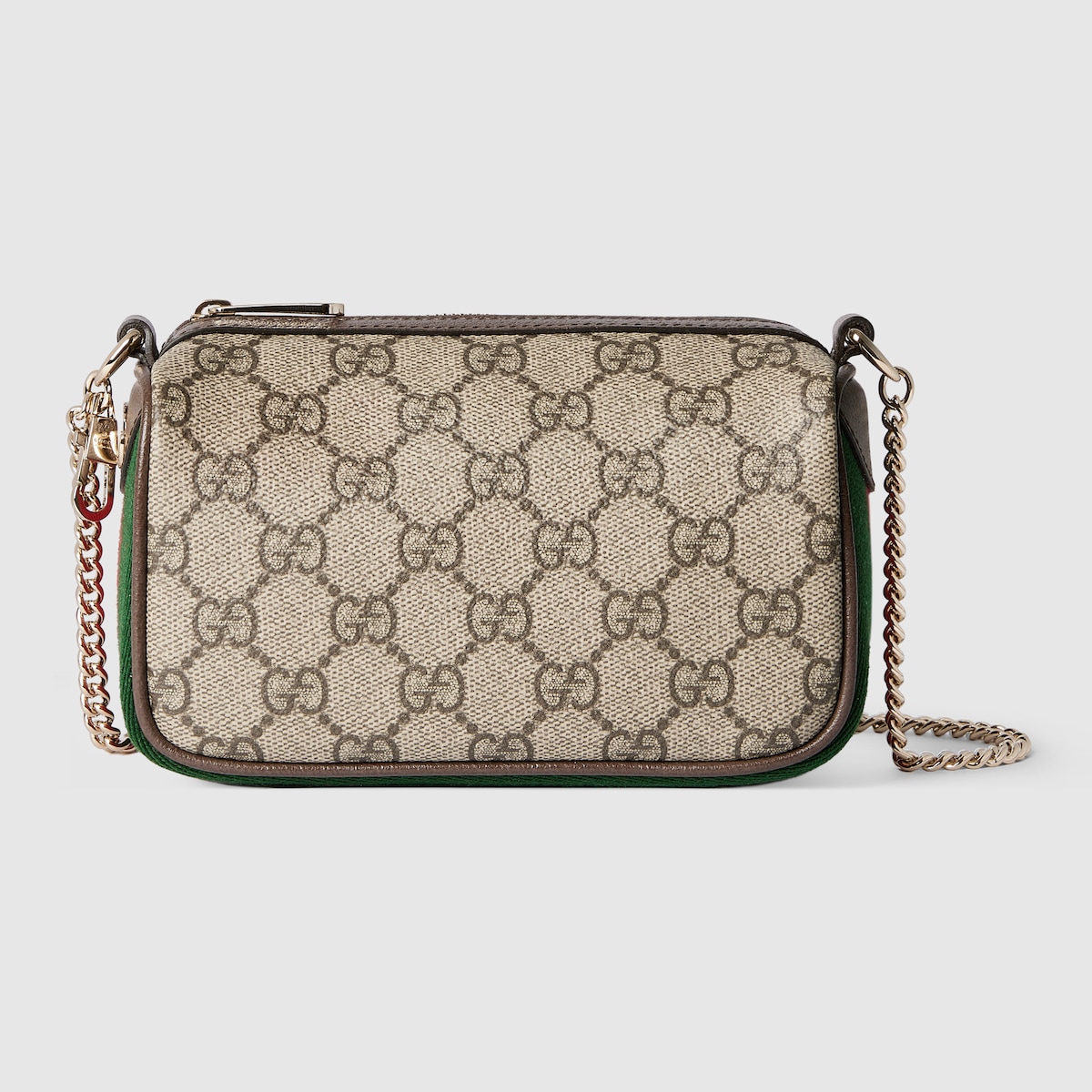 【GUCCI】OPHIDIA MINI BAG Ophidia pochette in beige and ebony Supreme | GUCCI® US