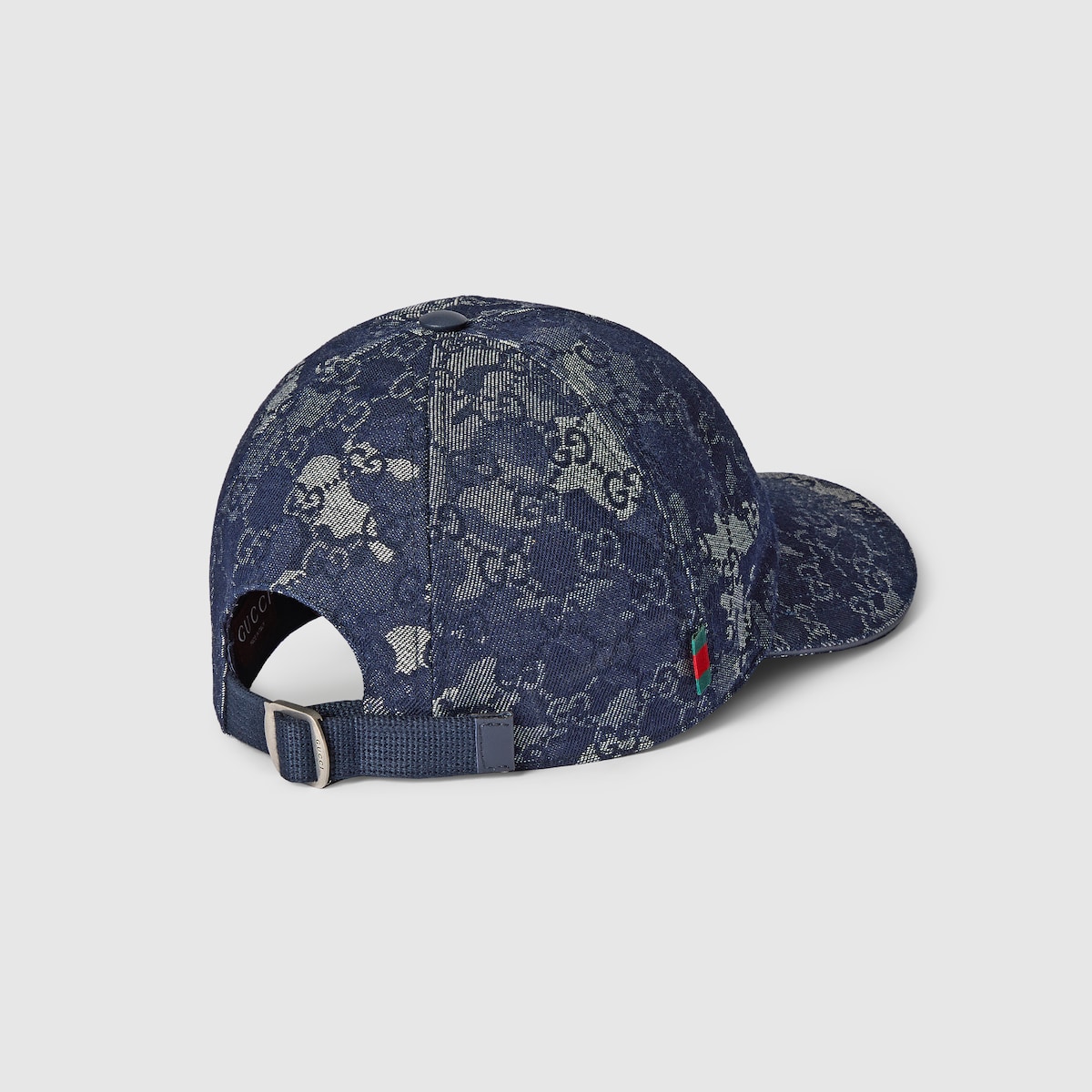 ハット GUCCI Gg Denim Hat GG denim baseball hat with Web in dark blue | GUCCI® US