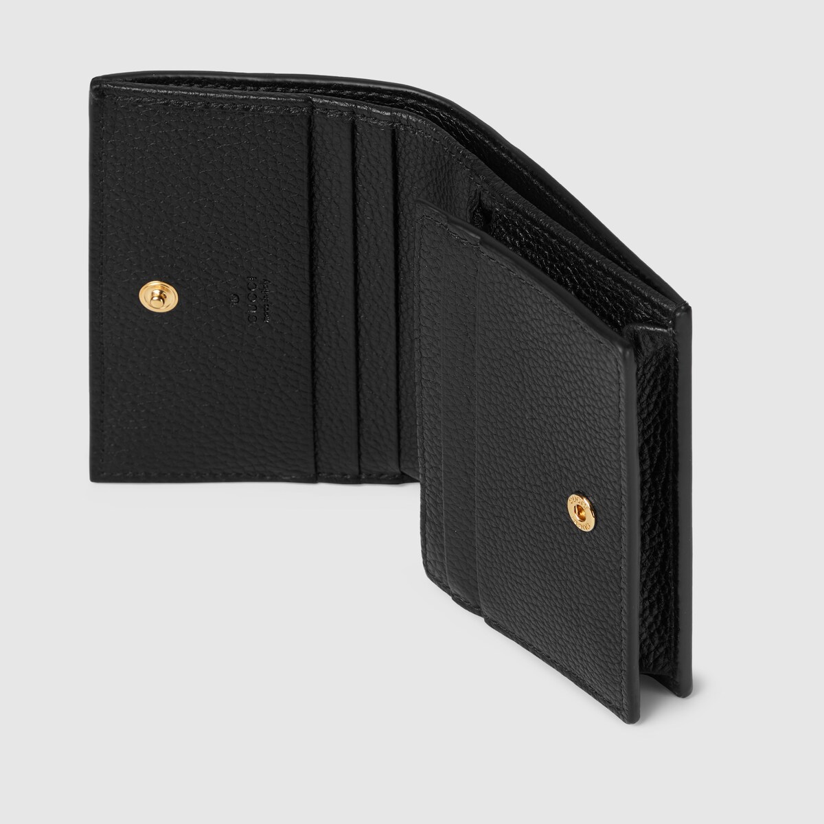 Bi-color GG Marmont card case wallet in beige and black leather - thumbnail 3