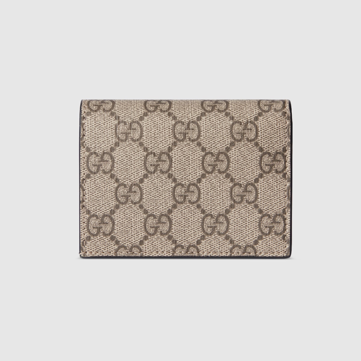 Bi-color GG Marmont card case wallet in beige and black leather - thumbnail 2