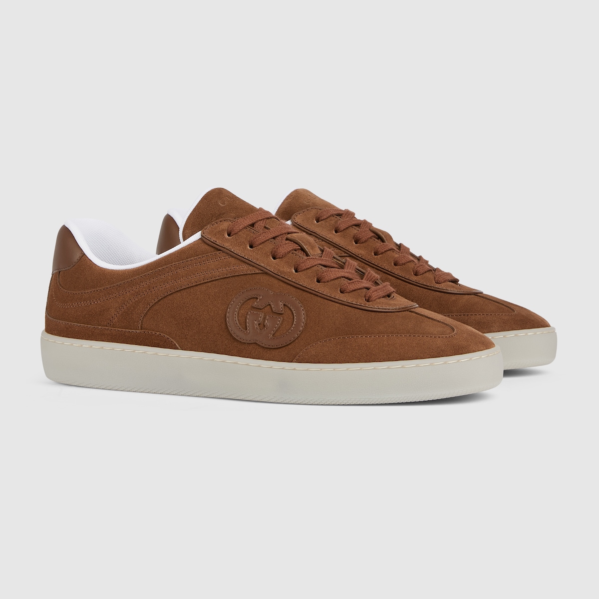 Men's G75 sneaker in light brown suede | GUCCI® US