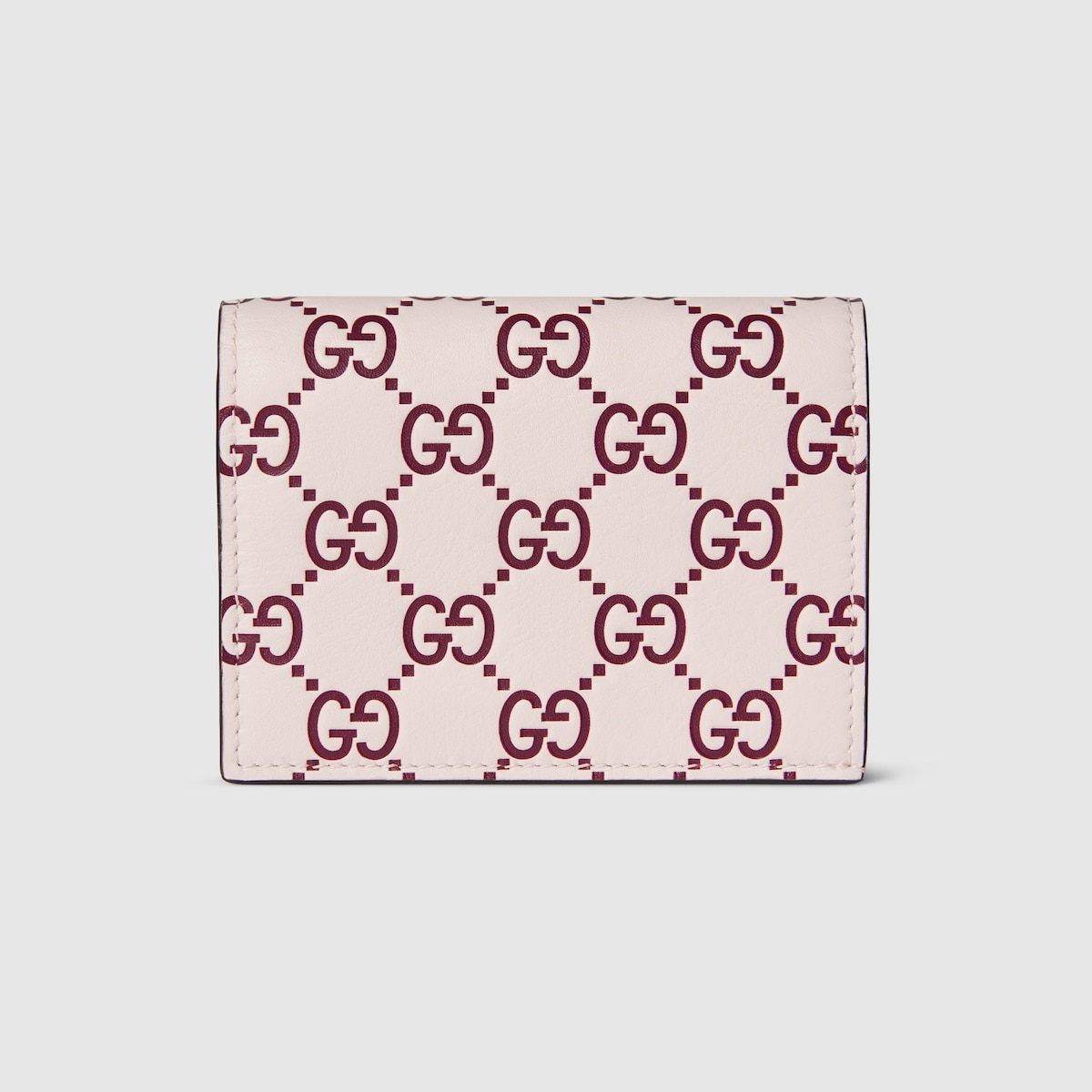 GG Emblem small wallet in pink and red G leather | GUCCI® US