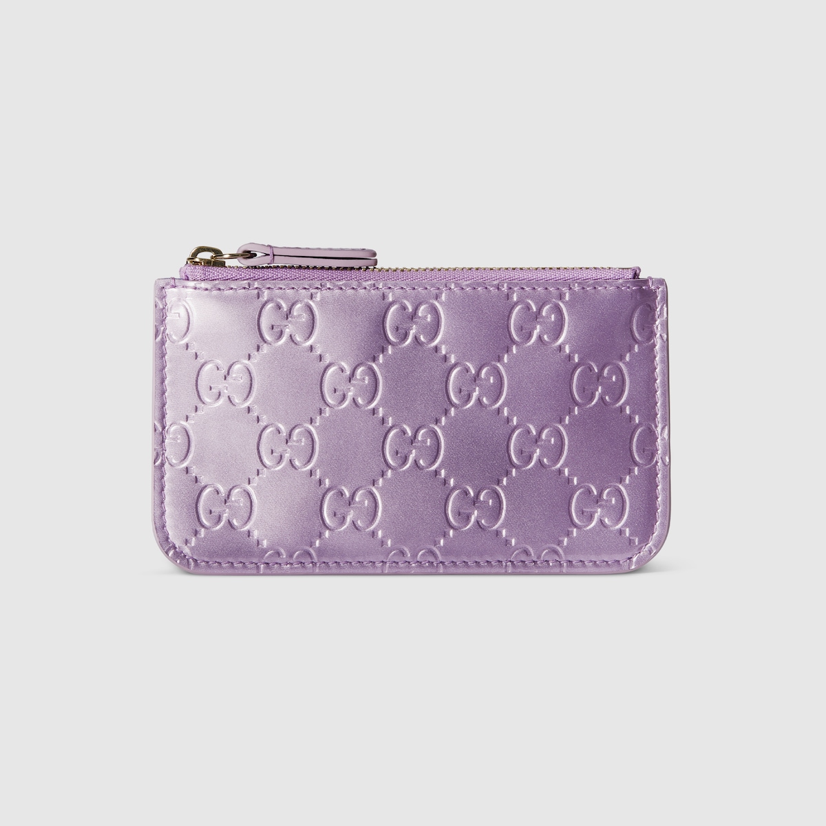 GG Emblem key pouch in lilac GG leather | GUCCI® JP